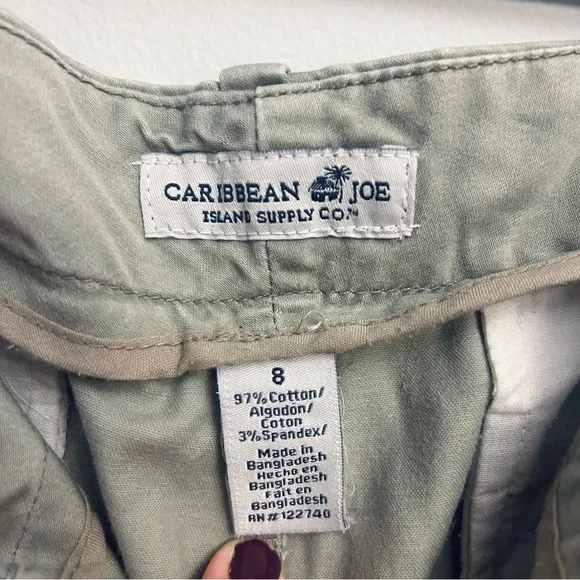 Caribbean Joe Wide Leg Pants Women Size 8 Green Sage - Picture 5 of 10